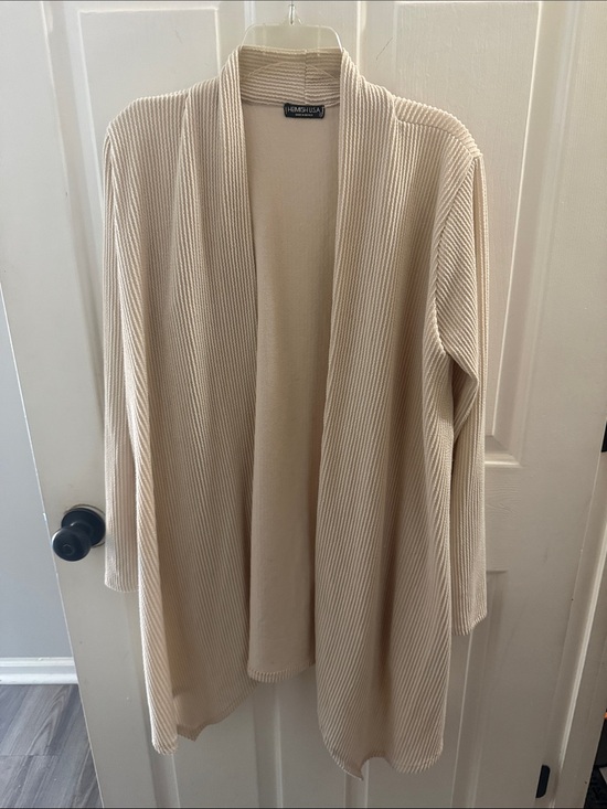 Hemish Sweaters - Lightweight Open-Front Cardigan - Cream